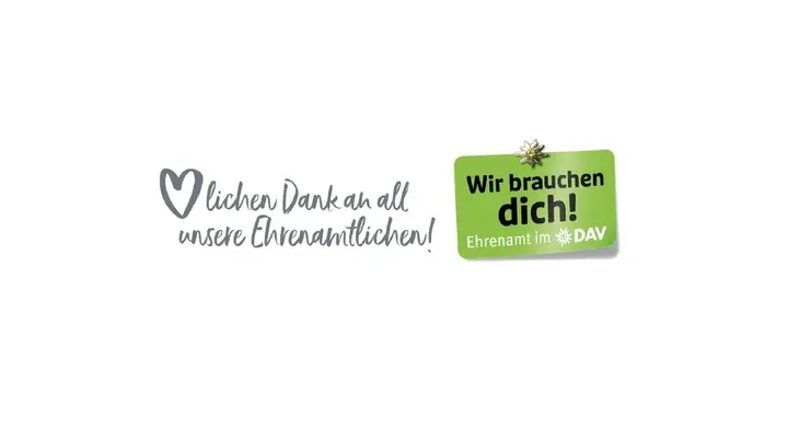 Signet: Vielen Dank an alle Ehrenamtliche | © DAV